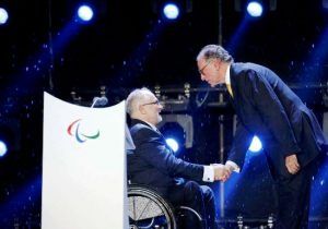 2016 Rio Paralympics - Closing Ceremony - Maracana - Rio de Janeiro, Brazil - 18/09/2016. Philip Craven (L), president of the International Paralympic Committee, and Carlos Arthur Nuzman, president of the Rio 2016 Olympic Organizing Committee, at the closing ceremony. REUTERS/Ricardo Moraes FOR EDITORIAL USE ONLY. NOT FOR SALE FOR MARKETING OR ADVERTISING CAMPAIGNS.