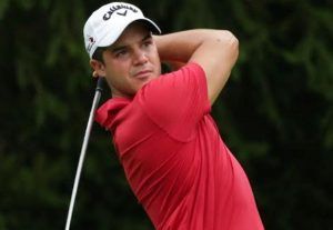 Sebastian Vazquez of Mexico hits his tee shot on the seventh hole during the second round of the Web.com Tour Price Cutter Charity Championship presented by Dr Pepper at Highland Springs Country Club on August 12, 2016 in Springfield, Missouri. (Photo by Hunter Martin/Getty Images)
