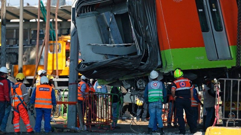 Metro Línea 12 vagón colapso Serranía