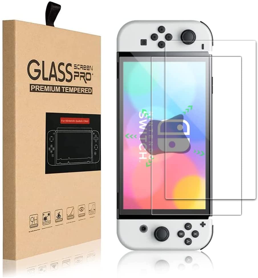 Dos micas de cristal templado para Nintendo Switch OLED