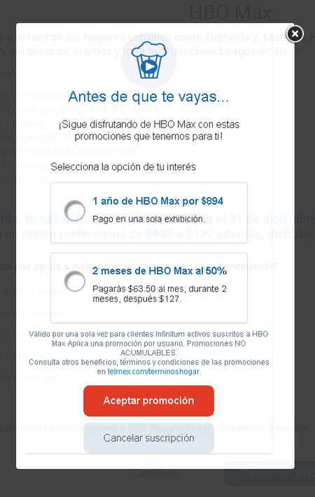 Cancelar Hbo Max Gratis Telmex Infinitum Mexico