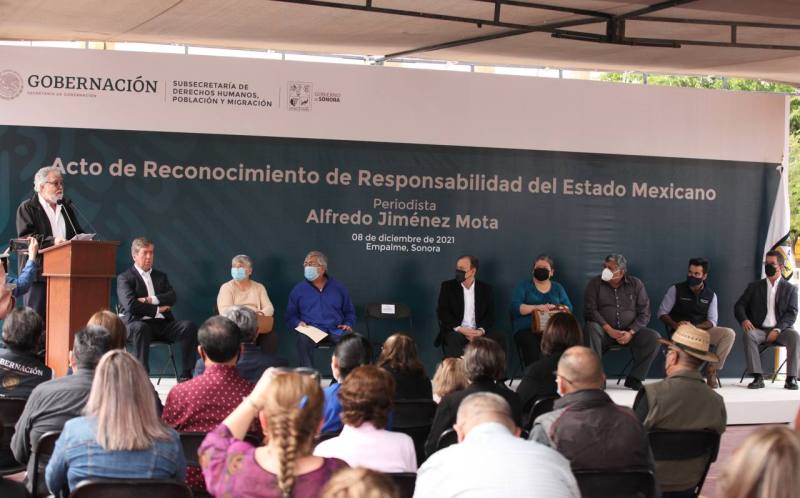 Estado mexicano ofrece disculpa a familia del periodista Alfredo Jiménez Mota, desaparecido en 2005. Foto de Twitter @A_Encinas_R