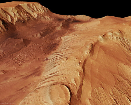 Perspective View Of Candor Chasma Pillars