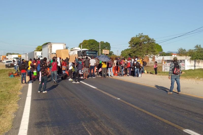 migrantes protestas Chiapas Mapastepec