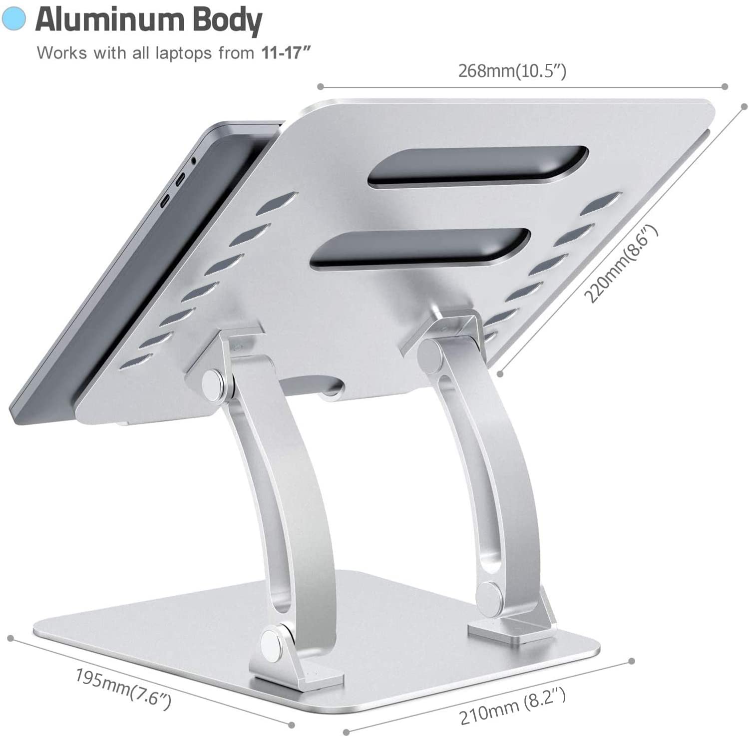 Soporte para laptop con altura ajustable