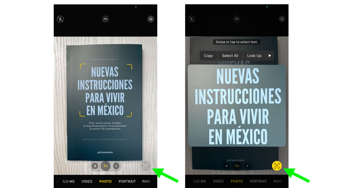 Funciones de Live Text para iOS15