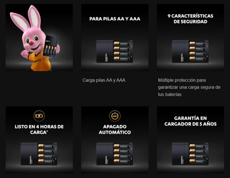 cargador y baterías recargables Duracell de oferta en Amazon México