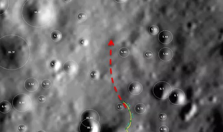 Ruta del rover para acercarse a la roca