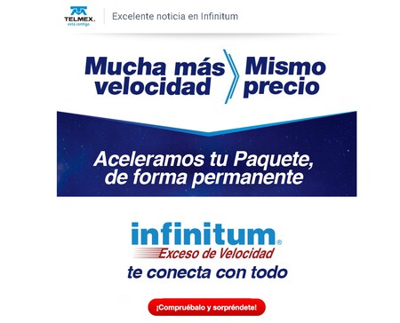 Telmex Aumenta Internet Infinitum Mexico Gratis Enero 2022