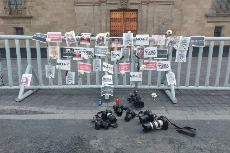 Periodistas protesta Palacio Nacional asesinatos reporteros