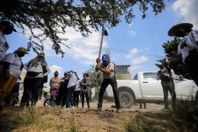 Búsqueda de personas desaparecidas en Tlajomulco. Foto de EFE