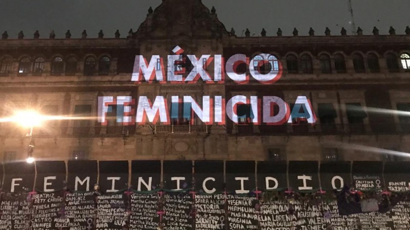 México feminicida Palacio Nacional