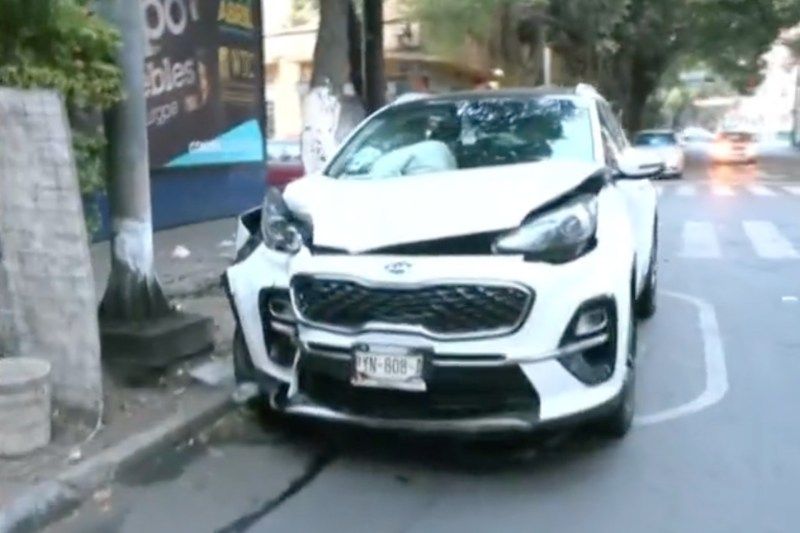 choque camioneta Trolebús CDMX