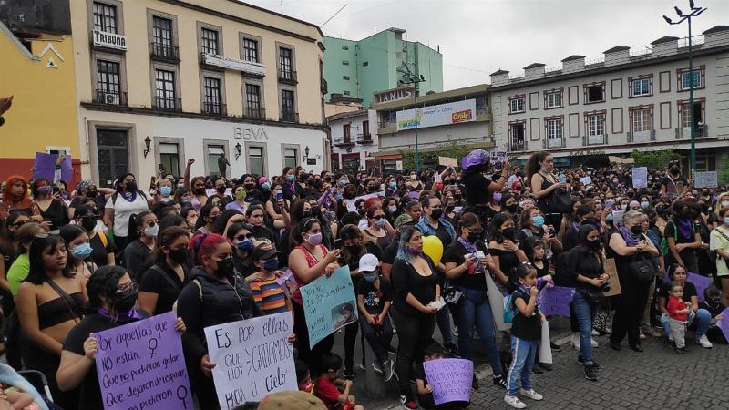 protesta por la muerte de Juana en Veracruz