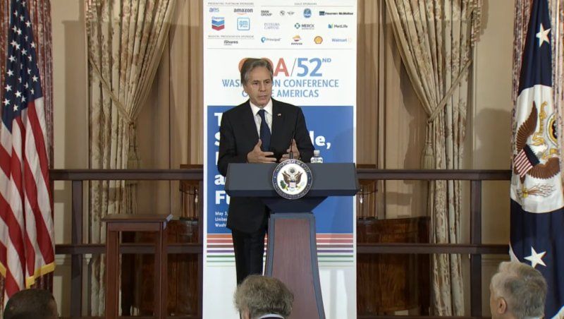 Blinken espera pacto migratorio "beneficioso" en Cumbre de las Américas. Foto de Twitter @ASCOA