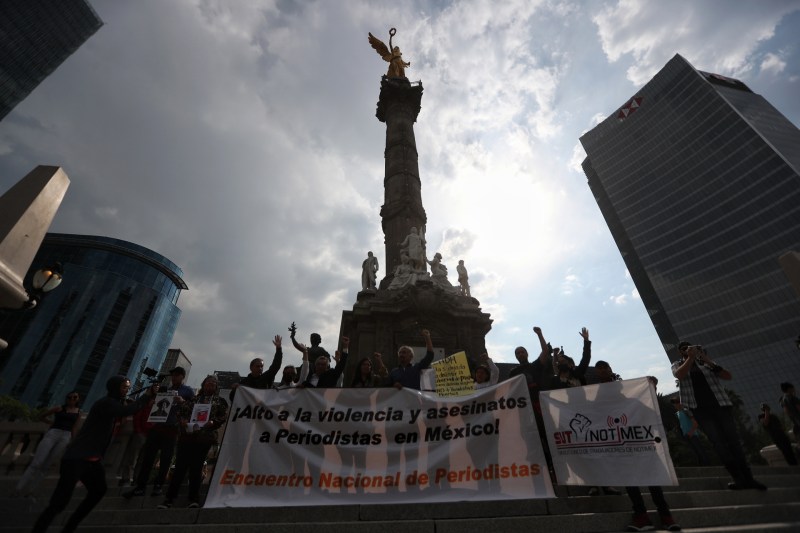 Periodistas protestan en Ciudad de México ante ola de violencia contra la prensa