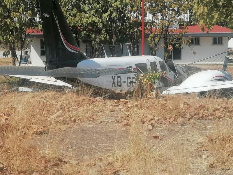 La avioneta donde se trasladaba la alcaldesa e Tepic, Nayarit, Geraldine Ponce.