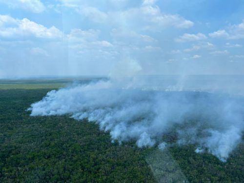 Lluvias ayudaron a extinguir los cinco incendios forestales que había en Solidaridad