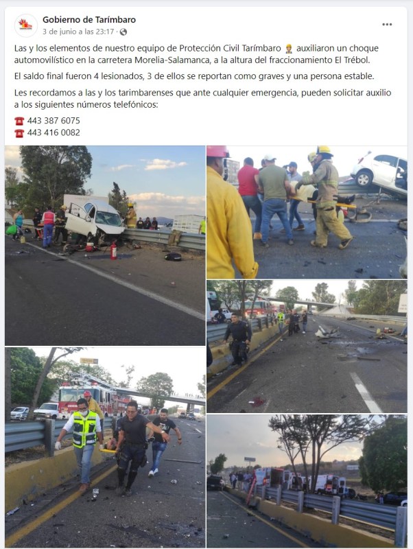 Michoacán Accidente tarímbaro