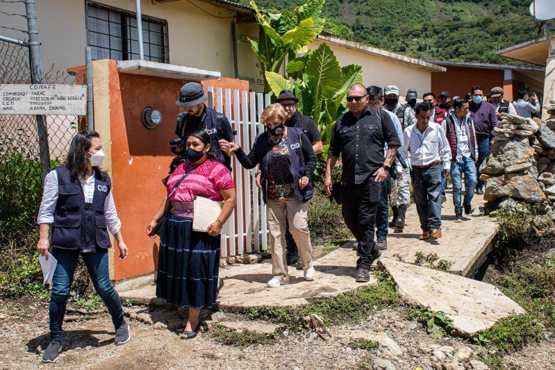 CIDH visita comunidades indígenas de Chiapas con conflictos agrarios. Foto de EFE