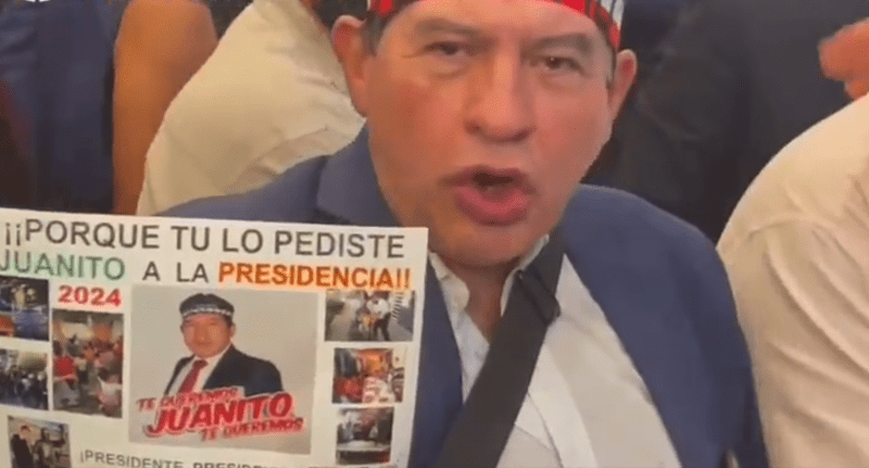 "Soy el único que puede ganar al delincuente de Obrador", asegura Juanito. Foto tomada de video