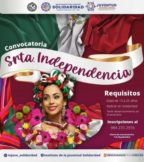 Convocan a participar en Señorita Independencia 2022
