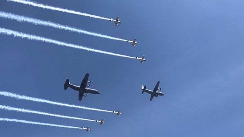 AICM Desfile Militar aire aviones