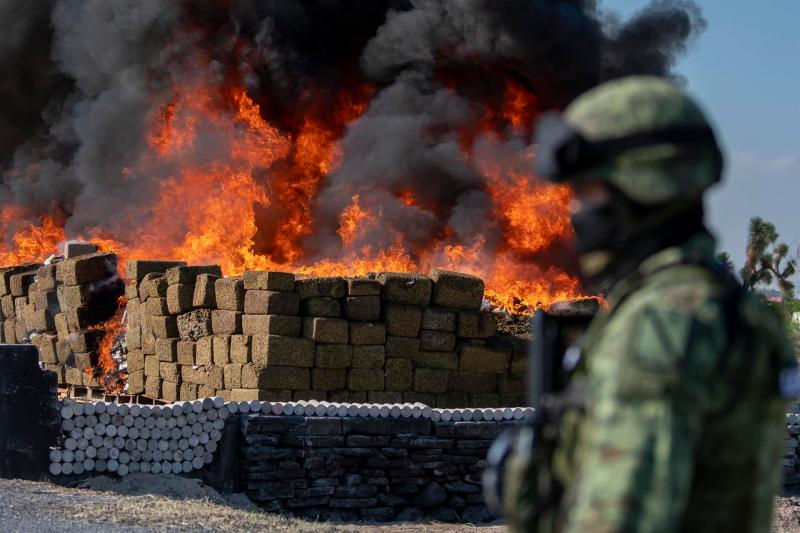 Nuevo León quema drogas Ejército