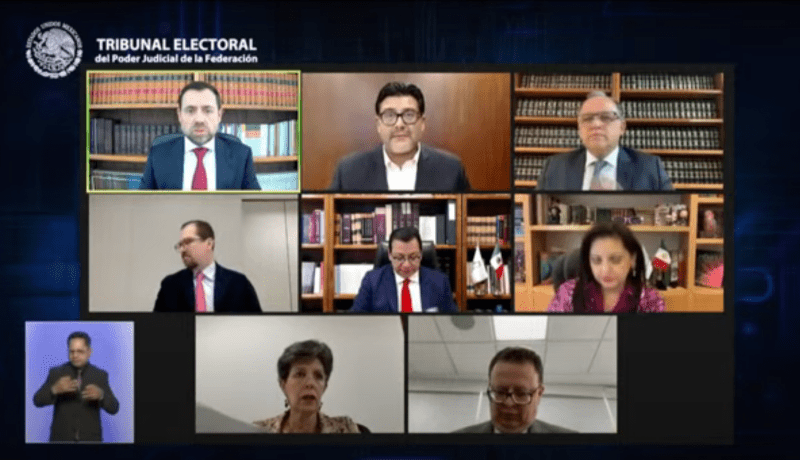 #EnVivo TEPJF sesiona sobre Caso Tamaulipas. Foto tomada de video