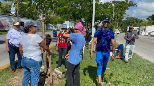 Plantan solidarenses más de 80 árboles en la Constituyentes