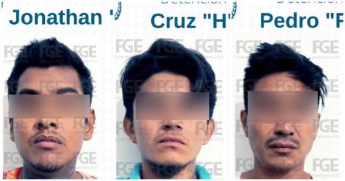 Detienen a tres sujetos por en triple homicidio en Cancún 