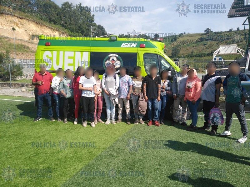 rescate 15 personas bosque Ocuilan Edomex