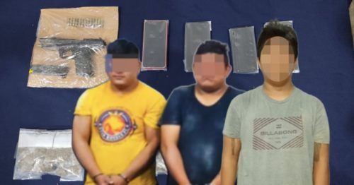 Por pelear en la calle les descubren un arma de fuego y drogas en Carrillo Puerto