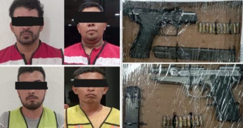 Mandan tras las rejas a cuatro sicarios detenidos con armas y drogas en Cancún