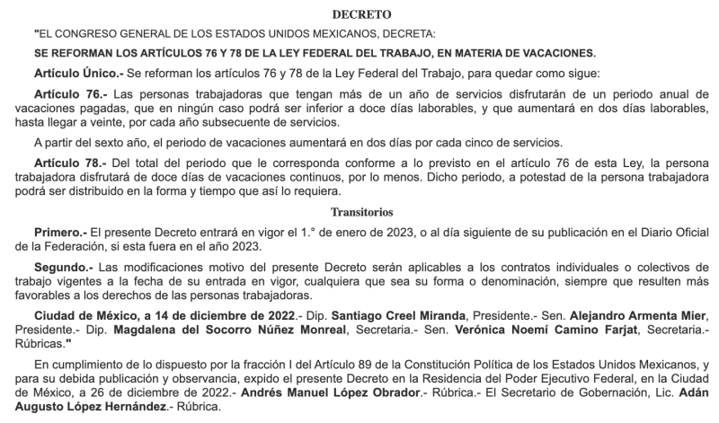 Publican en el Diario Oficial de la Federación reforma de 'Vacaciones dignas' - vacaciones-dignas-1024x603