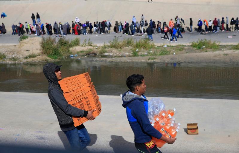 migrantes venezolanos comida frontera Ciudad Juárez El Paso