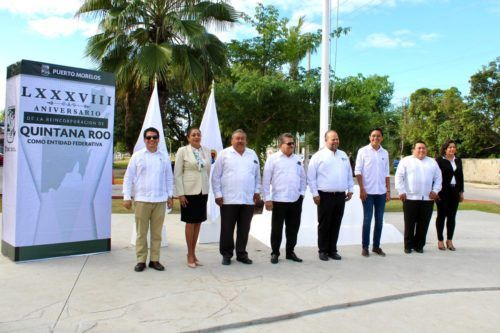 Conmemoran en Puerto Morelos el 88 aniversario de la reincorporación de Q. Roo como entidad federativa