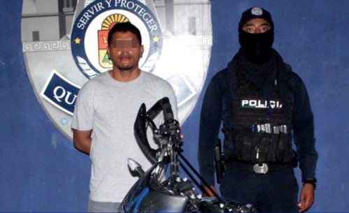 Detienen a malandro con una motocicleta robada en Cancún