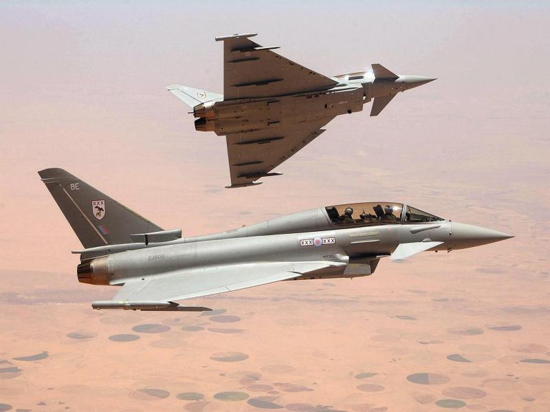 aviones Typhoon Fuerza Aérea Británica Ucrania