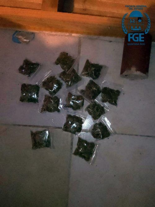 Aseguran drogas y un inmueble cateado en Cancún