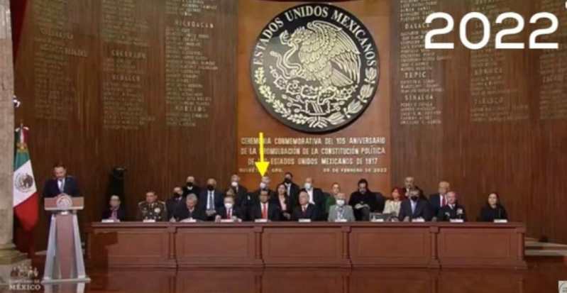 #VIDEO Relegan a Creen al extremo de la mesa de honor en aniversario de la Constitución - whatsapp-image-2023-02-05-at-202445-1024x529