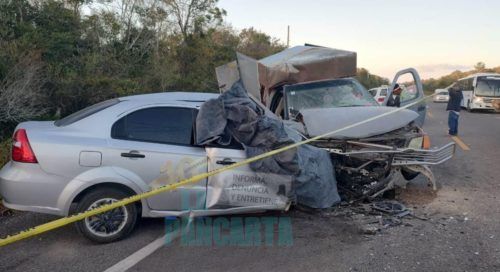 Mortal encontronazo deja 5 lesionados y un muerto en Felipe Carrillo Puerto