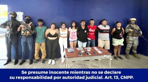 Sorprenden a narcomenudistas en la región 259 de Cancún, entre ellos cuatro mujeres