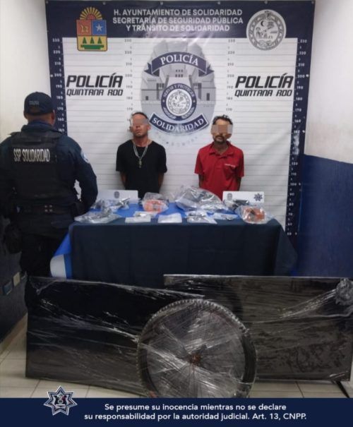 Atoran a par de malandros con drogas, teles, relojes y una pistola “hechiza"