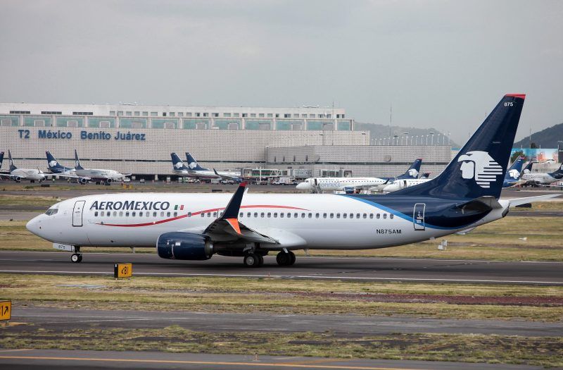 Avión de la aerolínea Aeroméxico. Foto de EFE