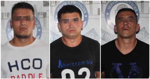 Caen tres colombianos con drogas y armas en Cancún