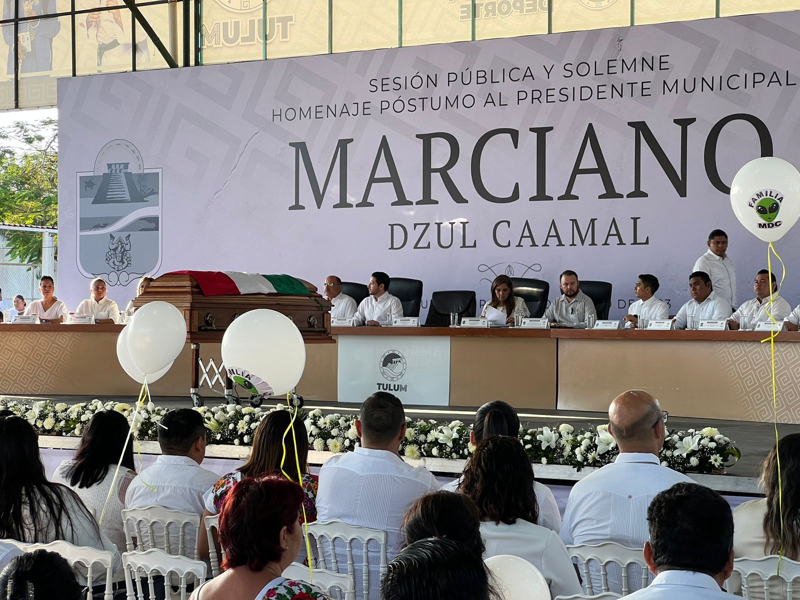Despiden con homenaje póstumo a Marciano Dzul Caamal, presidente municipal de Tulum