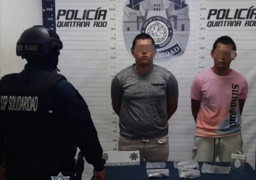 CARNE DE CAÑÓN  Detenidos jóvenes de 19 y 18 años de edad por vender drogas