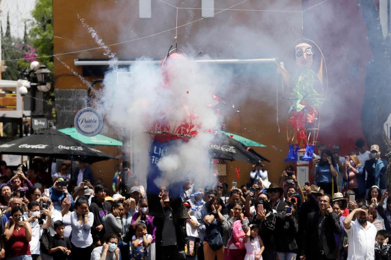 Retoman quema de Judas Iscariote en Puebla tras la pandemia - puebla-quema-de-judas-semana-santa-2-1024x683