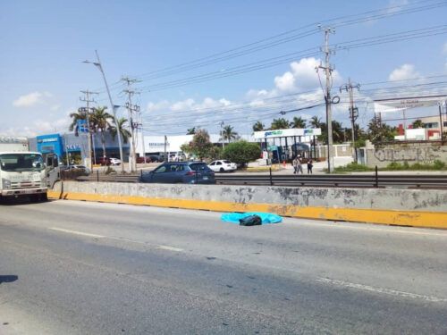 QUERÍA CRUZAR EL PUENTE: Pierde la vida atropellado en el bulevar Playa del Carmen